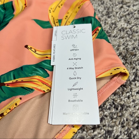 NWT MOTT50 Joana High Rise Moderate Coverage Swim Bottom Banana Palm Small - Picture 5 of 5